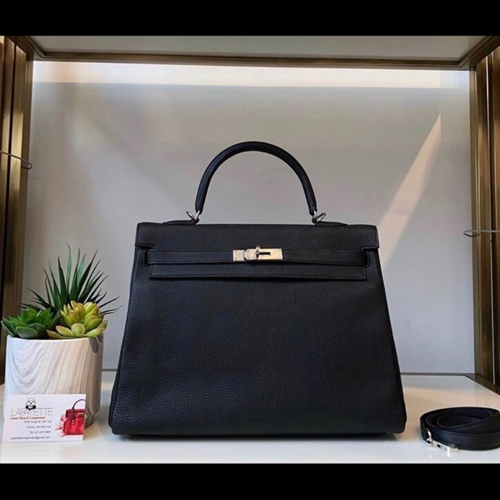 Hermes Kelly 35 Black Togo